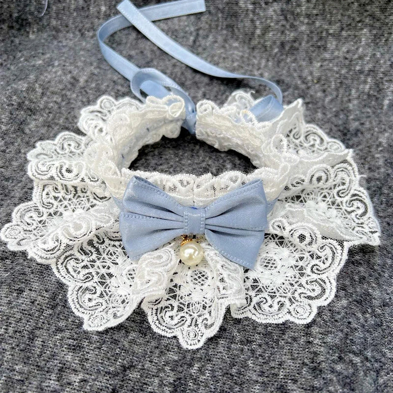 Lace Bowknot Pet Collar Necklace