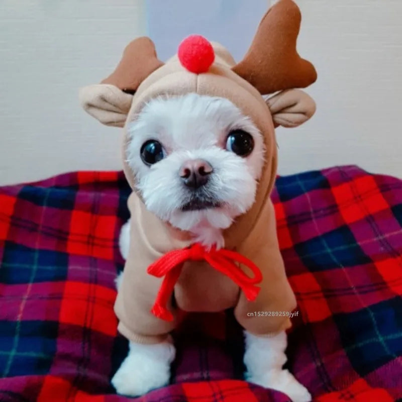 Christmas Dog Winter Hoodie Coat